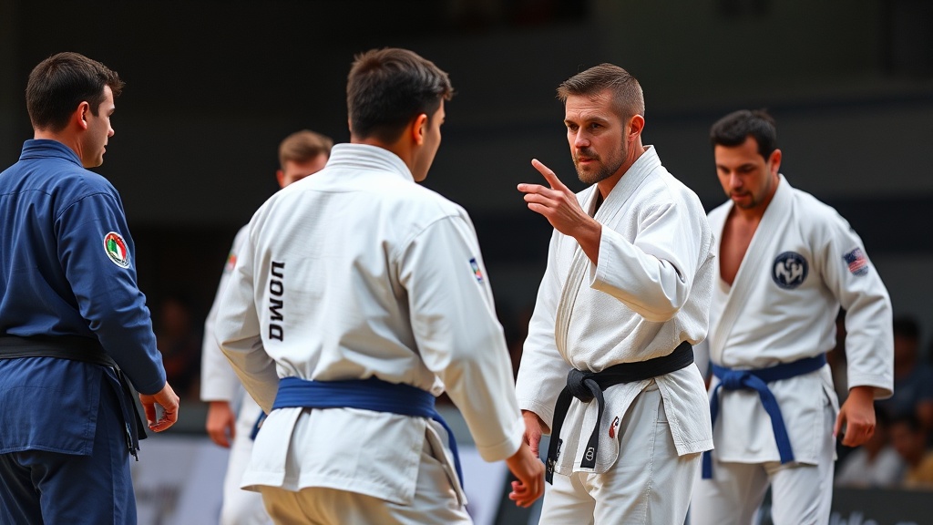 유도 경기 판정 장면